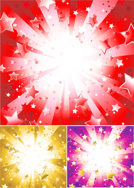 radiante sfondo rosso con stelle
 - Vettoriali, immagini
