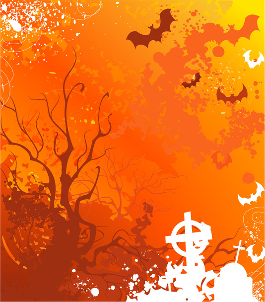 оранжевый фон на Хэллоуин
 - Вектор,изображение