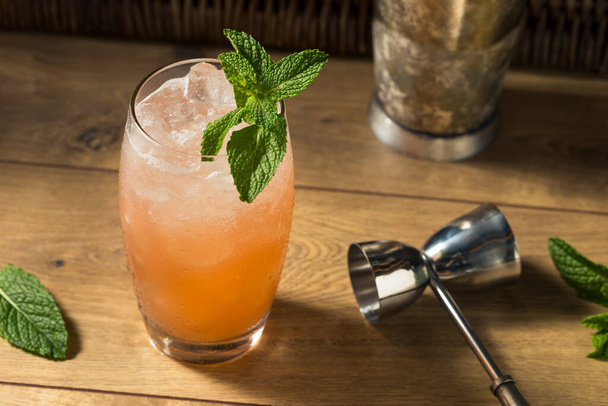 Refreshing Sweet Planters Punch Tiki Cocktail with Mint - Foto, immagini