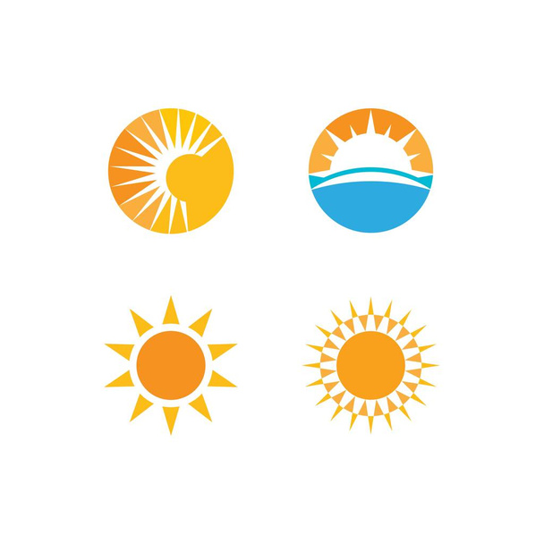 modelo de ícone de vetor de logotipo de ilustração solar - Vetor, Imagem