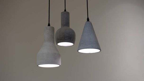 Modern design ceiling lights in grey color - Fotoğraf, Görsel