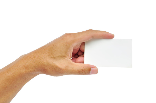 Cartão em branco em uma mão
 - Foto, Imagem