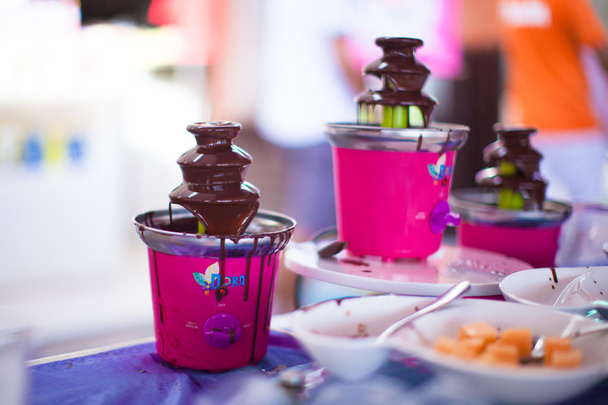 Chocolate fondue for kids - Photo, Image