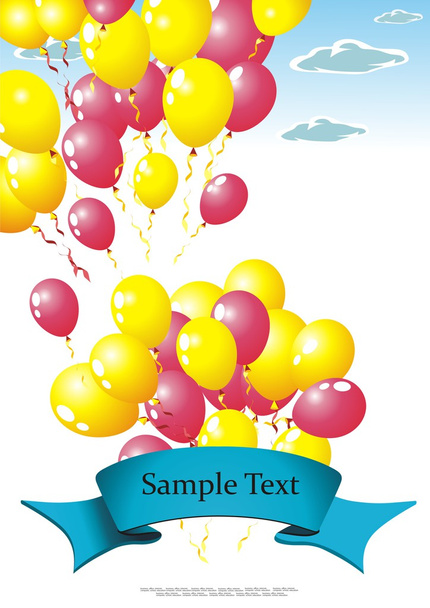 Paint a vector a background with a glossy balloon - ベクター画像