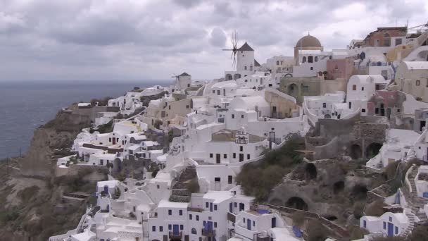 Oia, Santorini, Yunanistan manzarası - Video, Çekim