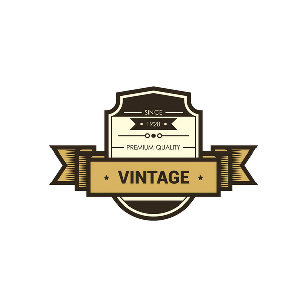 vector retro labels, badges, logos and emblems, design template - Vector, Image