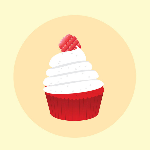 vector illustration of cupcake - Vektori, kuva