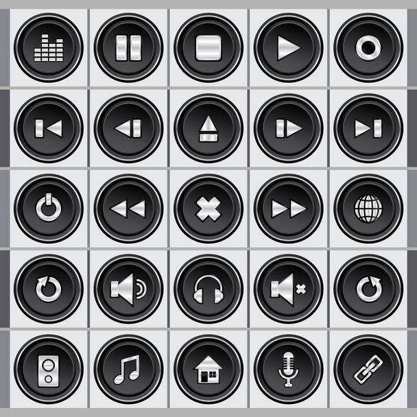 button icon, vector illustration  - Vector, imagen