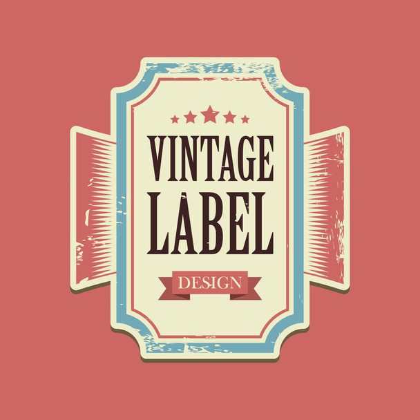 vector illustration of a label for the party - Vector, imagen
