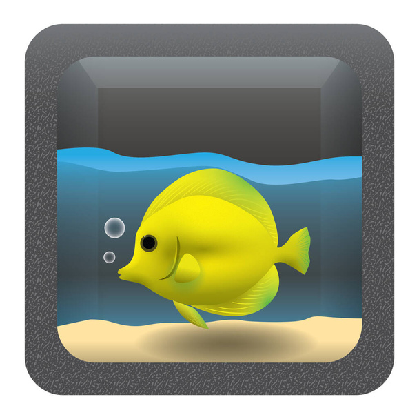 fish icon vector illustration - Vektor, obrázek