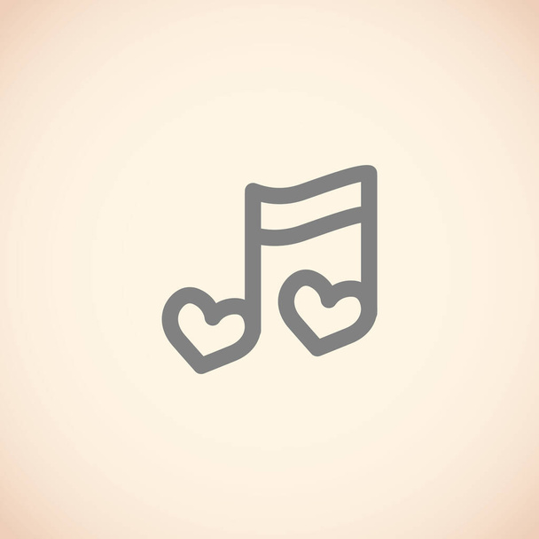 music note icon, vector illustration - ベクター画像