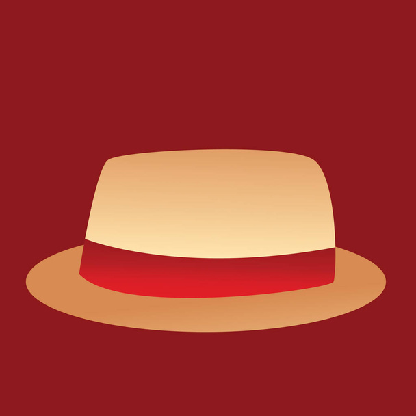 vector illustration of a straw hat - Vector, Image