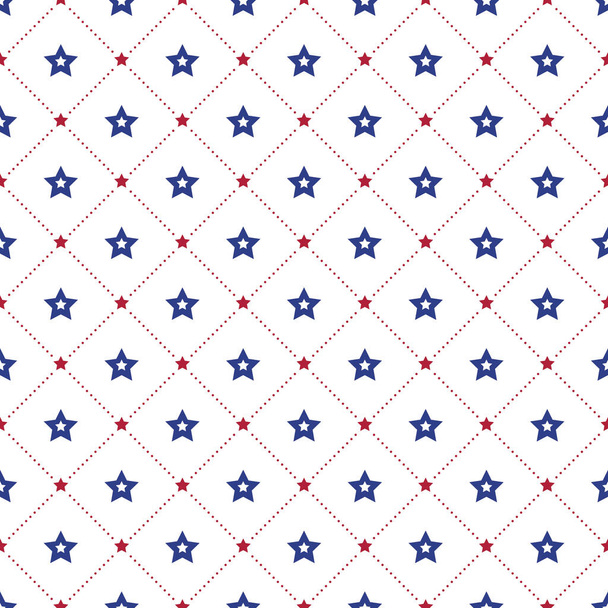 blue and white seamless pattern with stars - Vektor, Bild