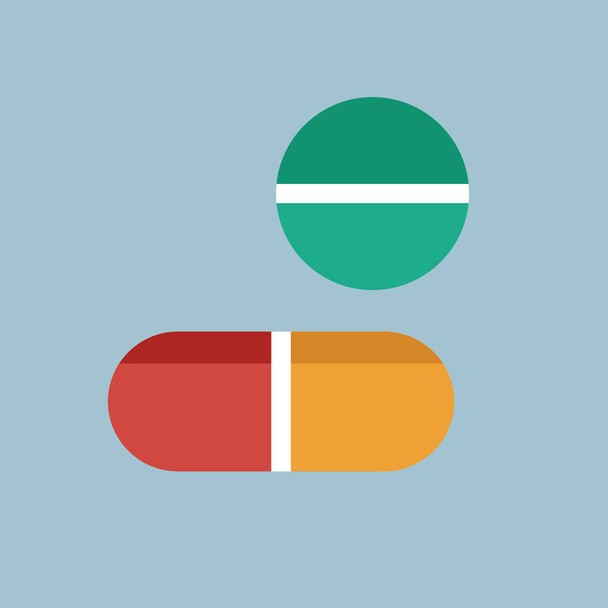 vector illustration of a group of pills - Vettoriali, immagini