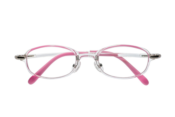 Bellissimi occhiali rosa isolati su sfondo bianco
. - Foto, immagini