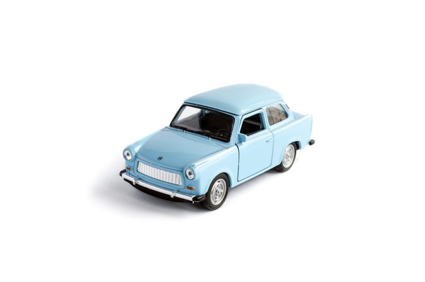 Photo of a toy Trabant isolated on white - 写真・画像