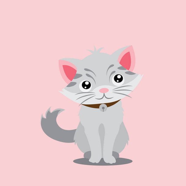 modern graphic vector illustration of funny cat - Vecteur, image