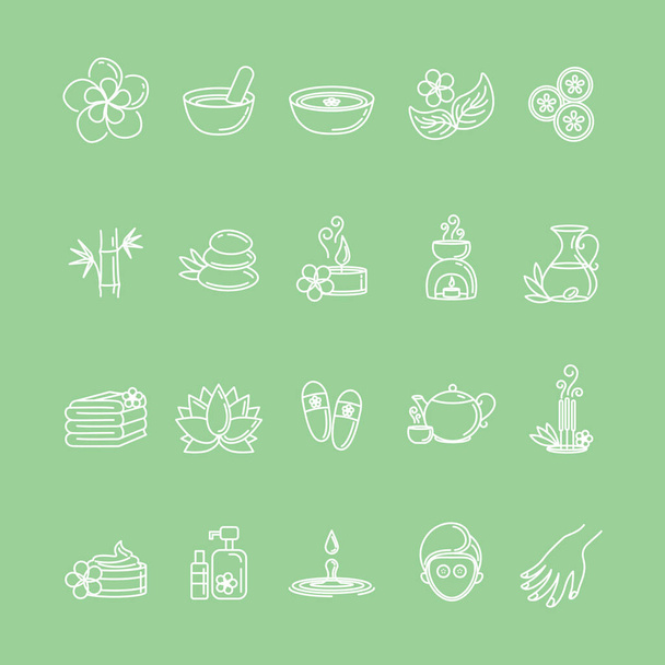 spa icons set. vector illustration - Vector, Image