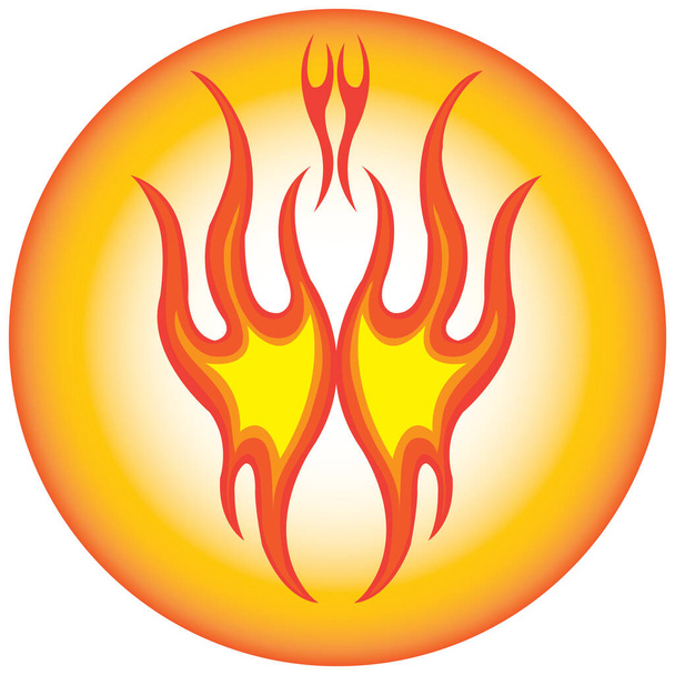 fire flame vector icon - Vektor, Bild