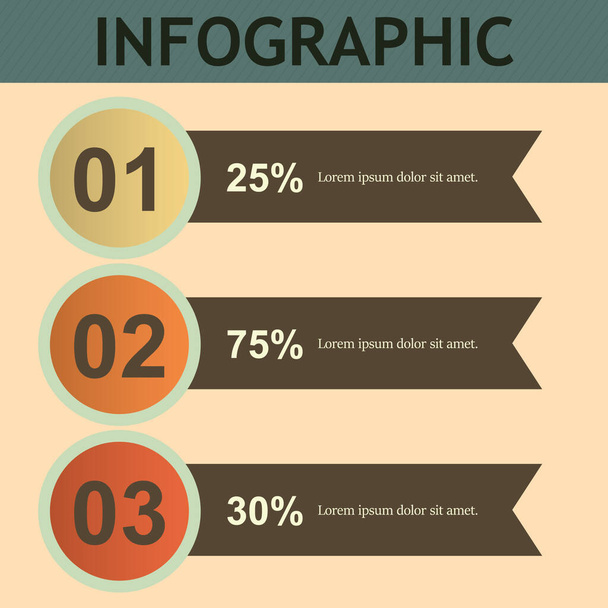 Colorful vector illustration for business theme, modern infographic template - ベクター画像