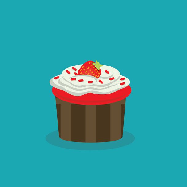 creative vector illustration of cupcake - Vector, Image