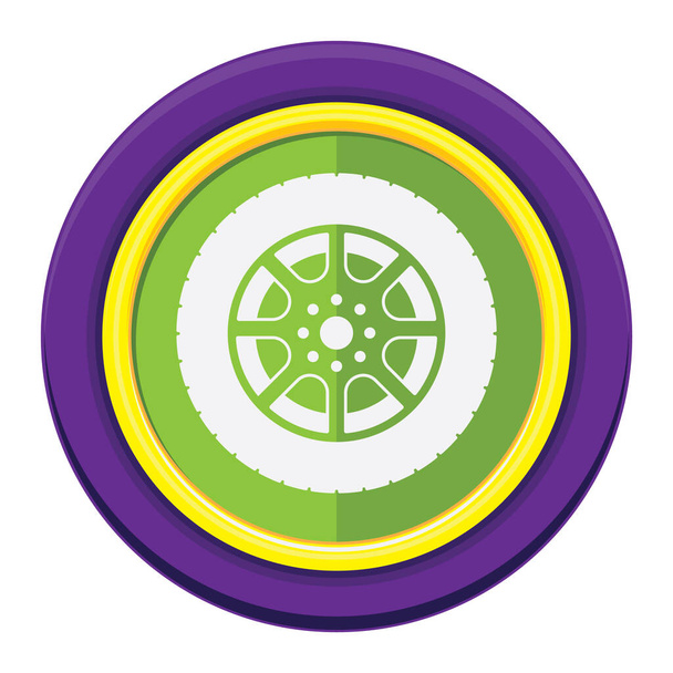 wheel icon vector illustration - Вектор, зображення