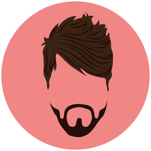 vector illustration of a man with a beard - Vektör, Görsel