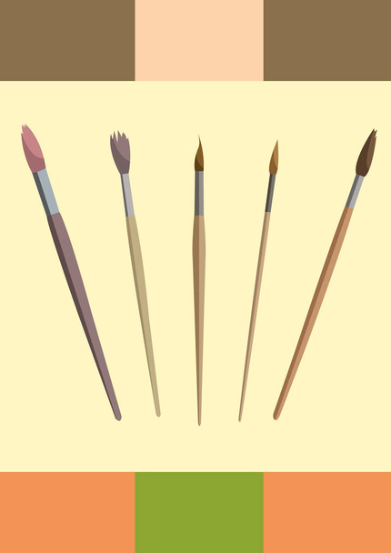 vector illustration of modern design with pencils - Vektor, kép