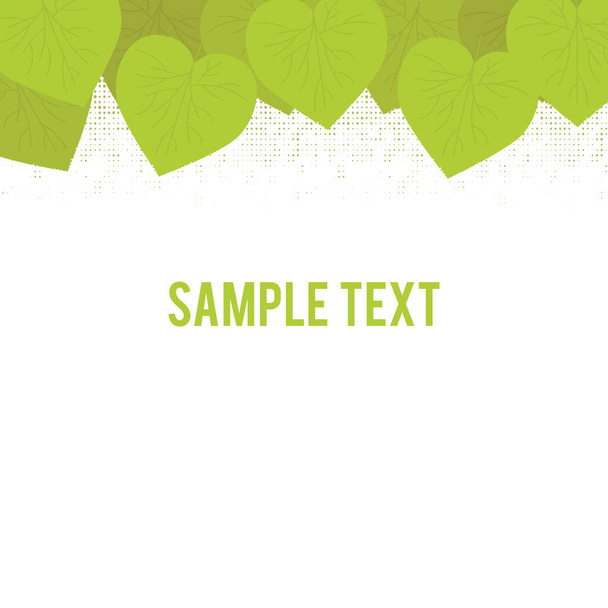vector illustration of green leaves on white background - Vector, afbeelding
