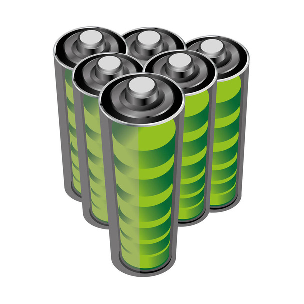 battery icon in cartoon style isolated vector illustration - Vektor, obrázek