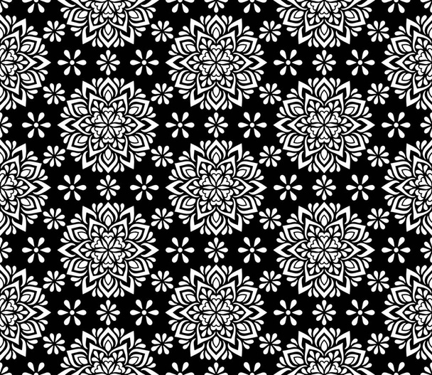Abstract patterns seamless black and white doodle Sketch. Good for creative and greeting cards, posters, flyers, banners and covers. - Вектор,изображение