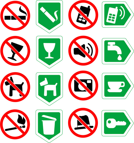 Restrictive signs. - Vector, Image