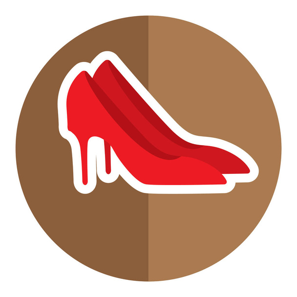 vector illustration of modern woman shoe icon - Vector, afbeelding