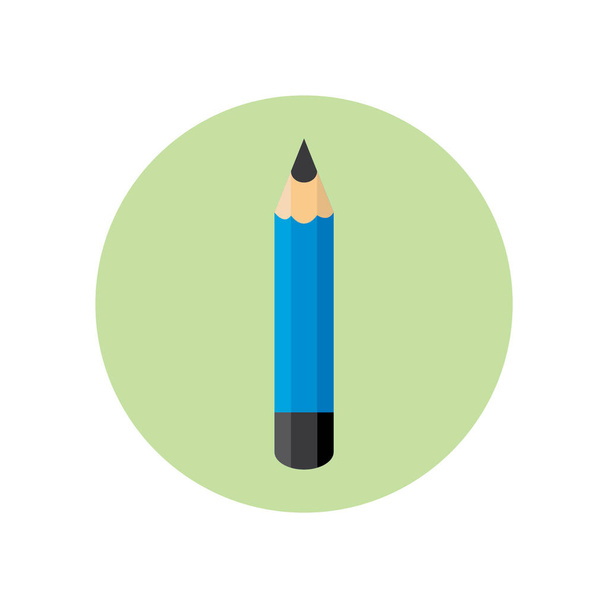 pencil icon in flat style isolated on white background. pencils symbol vector illustration - Vetor, Imagem