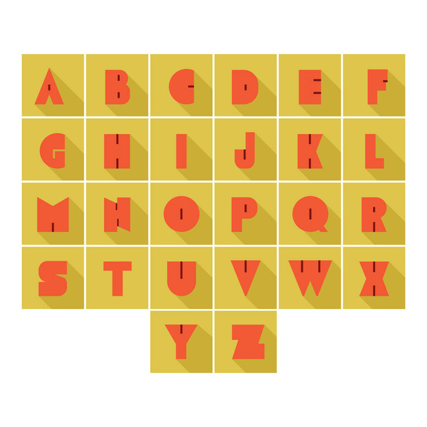 alphabet letters. vector illustration - Vektör, Görsel