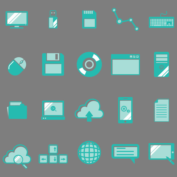 vector illustration of computer icons - Vector, Image