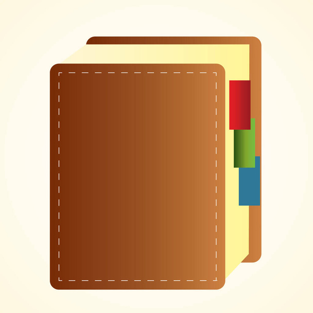vector illustration of a notebook with a book - Вектор, зображення