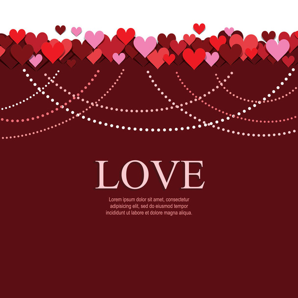 stylized banner love concept, vector illustration - Vector, imagen