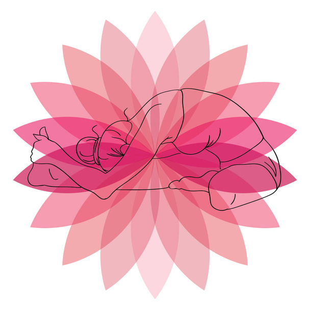Цветок лотоса и лилия долины - Вектор,изображение