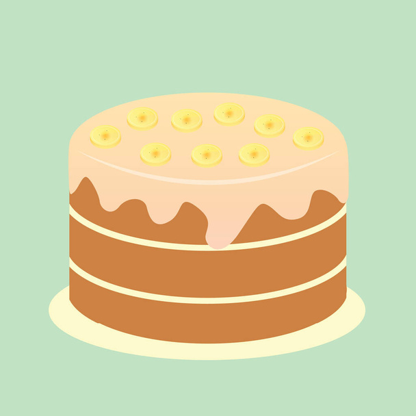 cake icon. cartoon illustration of pie vector icons for web - Διάνυσμα, εικόνα