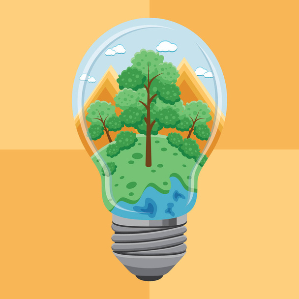 vector illustration of ecology and conservation - Vector, afbeelding