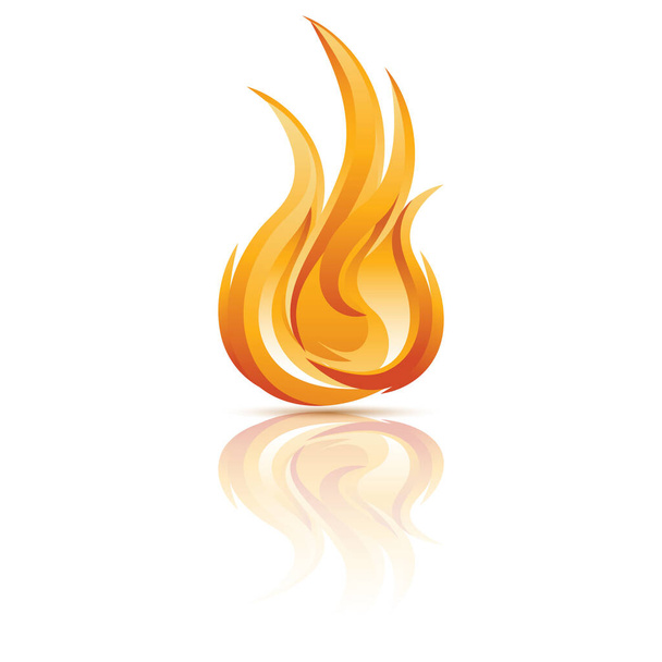fire flame vector icon - Διάνυσμα, εικόνα