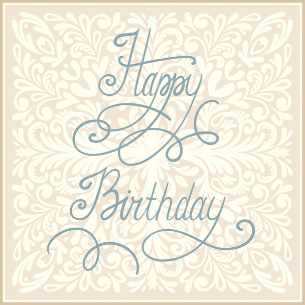 Happy birthday greeting card design. - Wektor, obraz