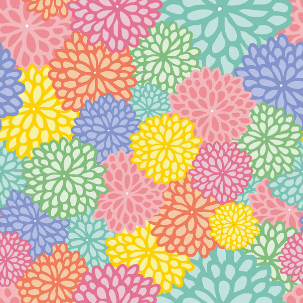 Geométrico Floral Collage patrón sin costuras
 - Vector, Imagen