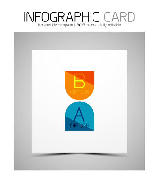 Semicircle infographic business card - Vector, Image