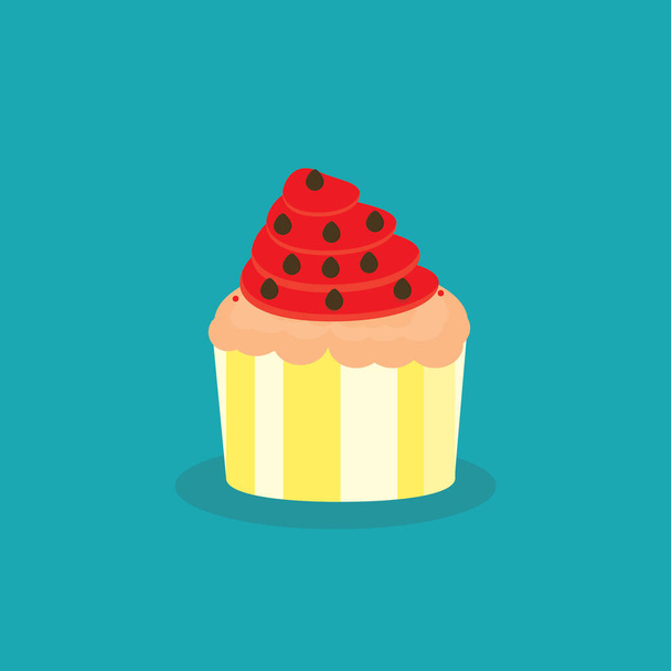 creative vector illustration of cupcake - Вектор, зображення