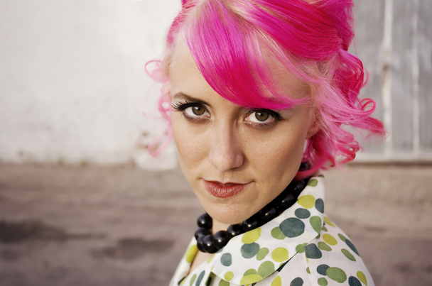 Woman with Pink Hair - Foto, immagini
