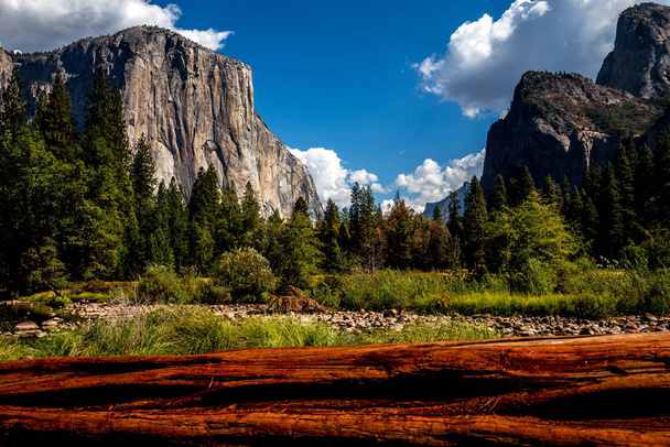 Světoznámá horolezecká stěna El Capitan, Yosemitský národní park, Kalifornie, USA - Fotografie, Obrázek