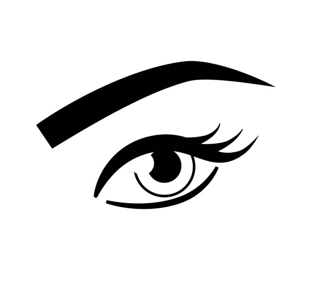 Design der Augensymbole. Isolierte Augensymbole für Verpackungen von Schönheitsprodukten. Vektor Frau Auge Illustration - Vektor, Bild