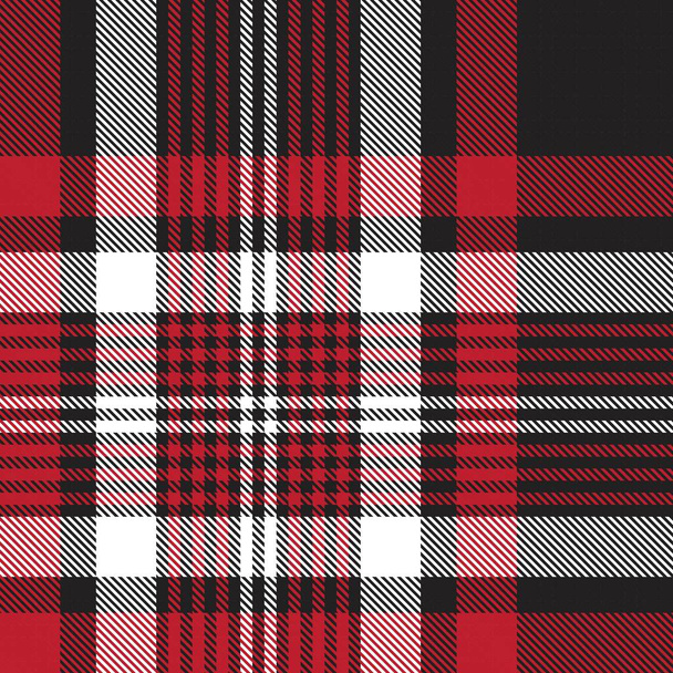 Red Glen Plaid texturovaný bezešvý vzor vhodný pro módní textil a grafiku - Vektor, obrázek